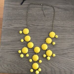Yellow j crew bauble necklace